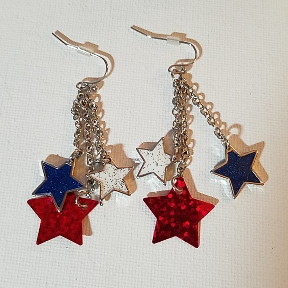 Patriotic Jewelry Red White Blue USA America Flag
